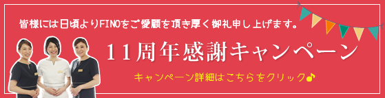 群馬県隠れ家サロン,FINO(フィーノ),11周年キャンペーン